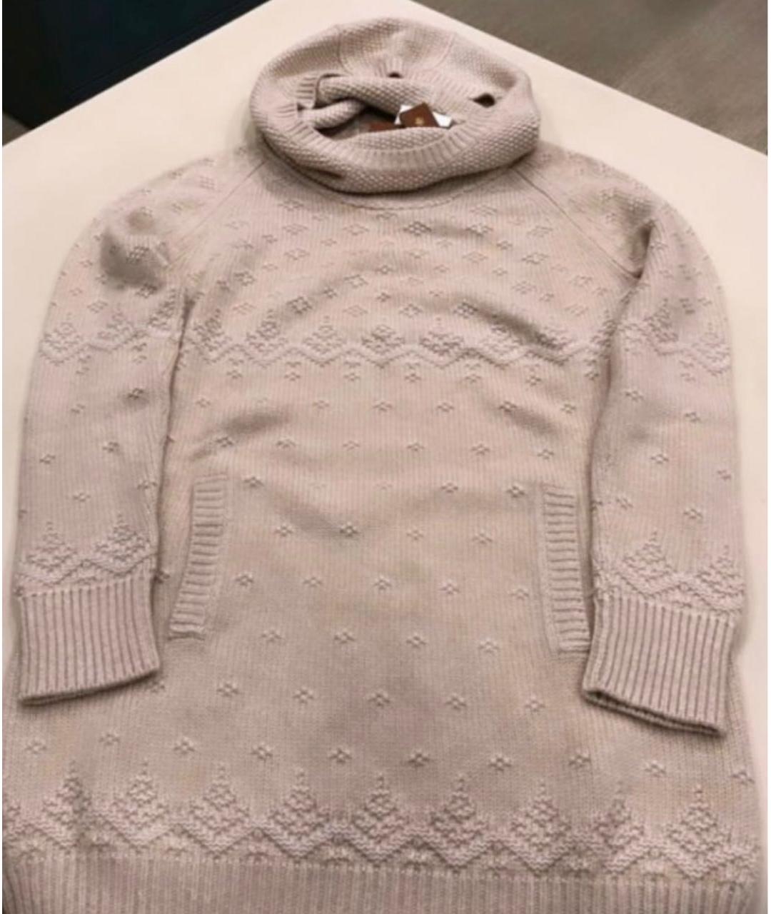 LORO PIANA Бежевый кашемировый джемпер / свитер, фото 7