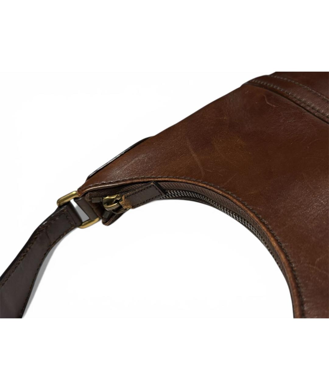 GUCCI Коричневая кожаная сумка с короткими ручками, фото 4