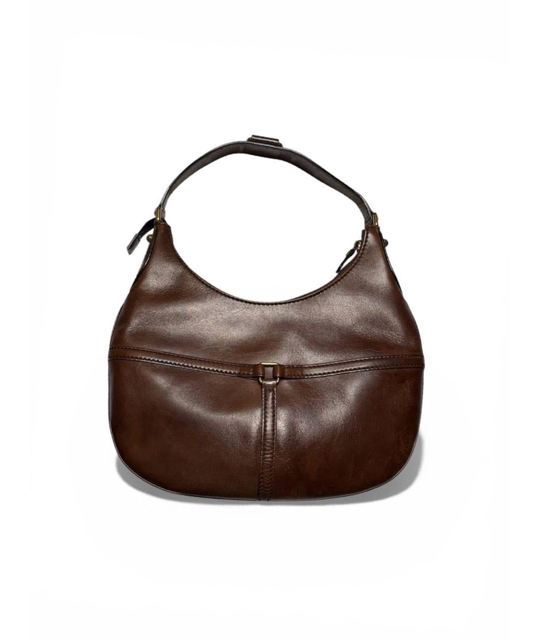 GUCCI Коричневая кожаная сумка с короткими ручками, фото 2