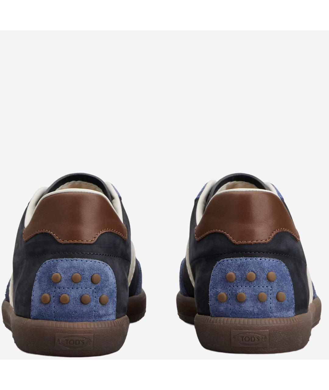 TOD'S Синие замшевые низкие кроссовки / кеды, фото 3