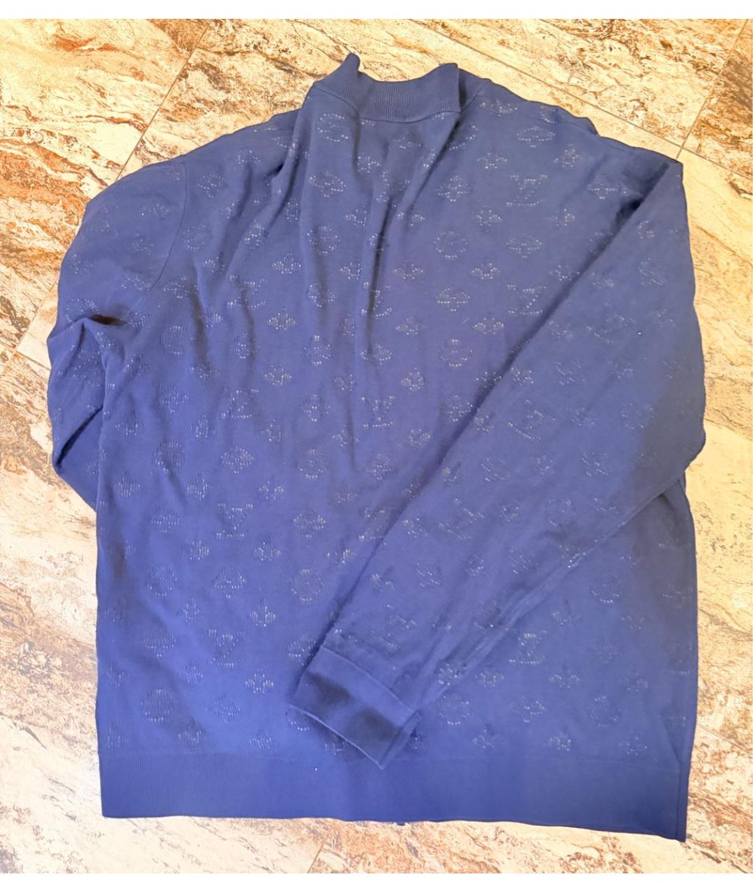 LOUIS VUITTON Темно-синий вискозный джемпер / свитер, фото 2