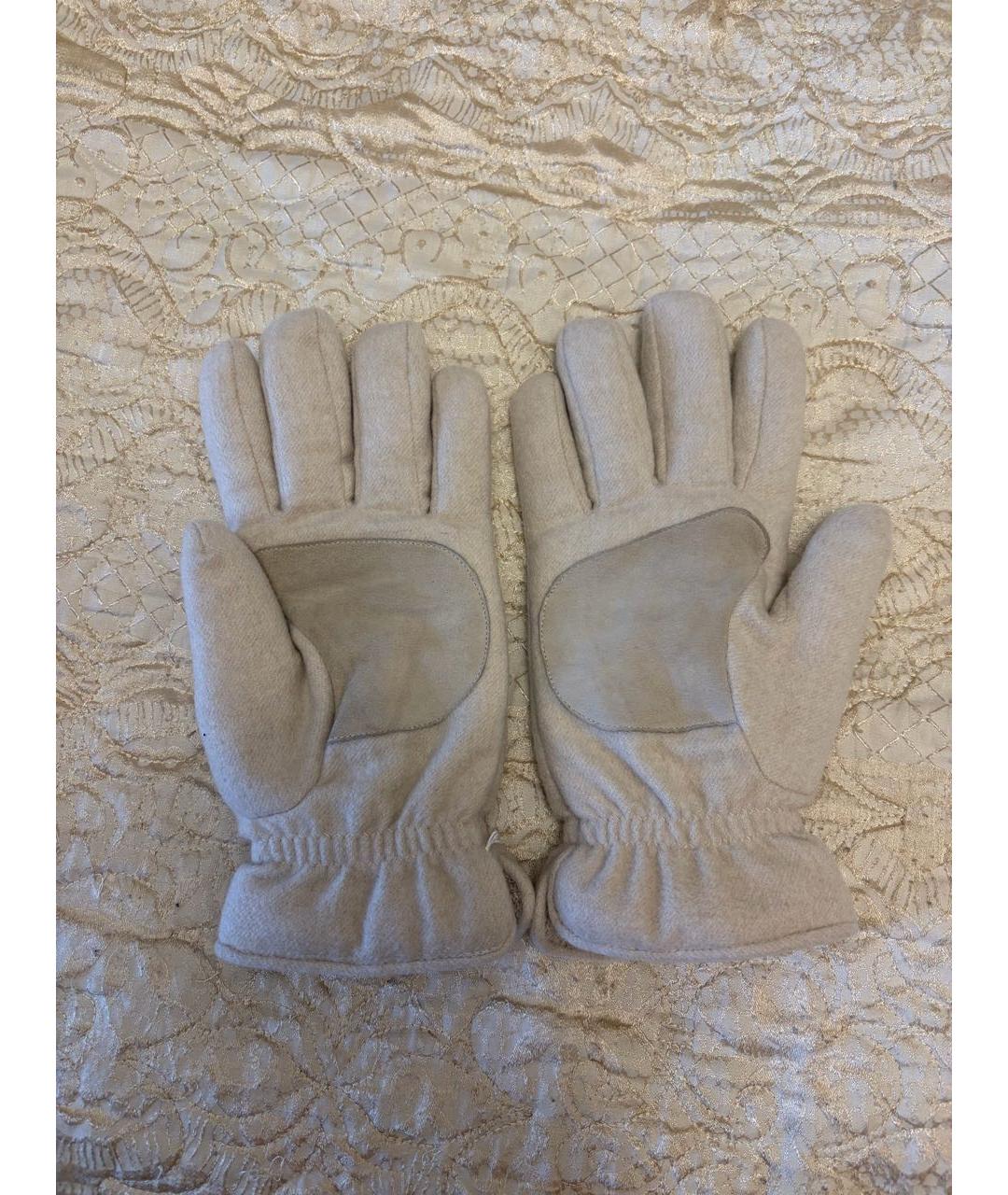 LORO PIANA Бежевые кашемировые перчатки, фото 2