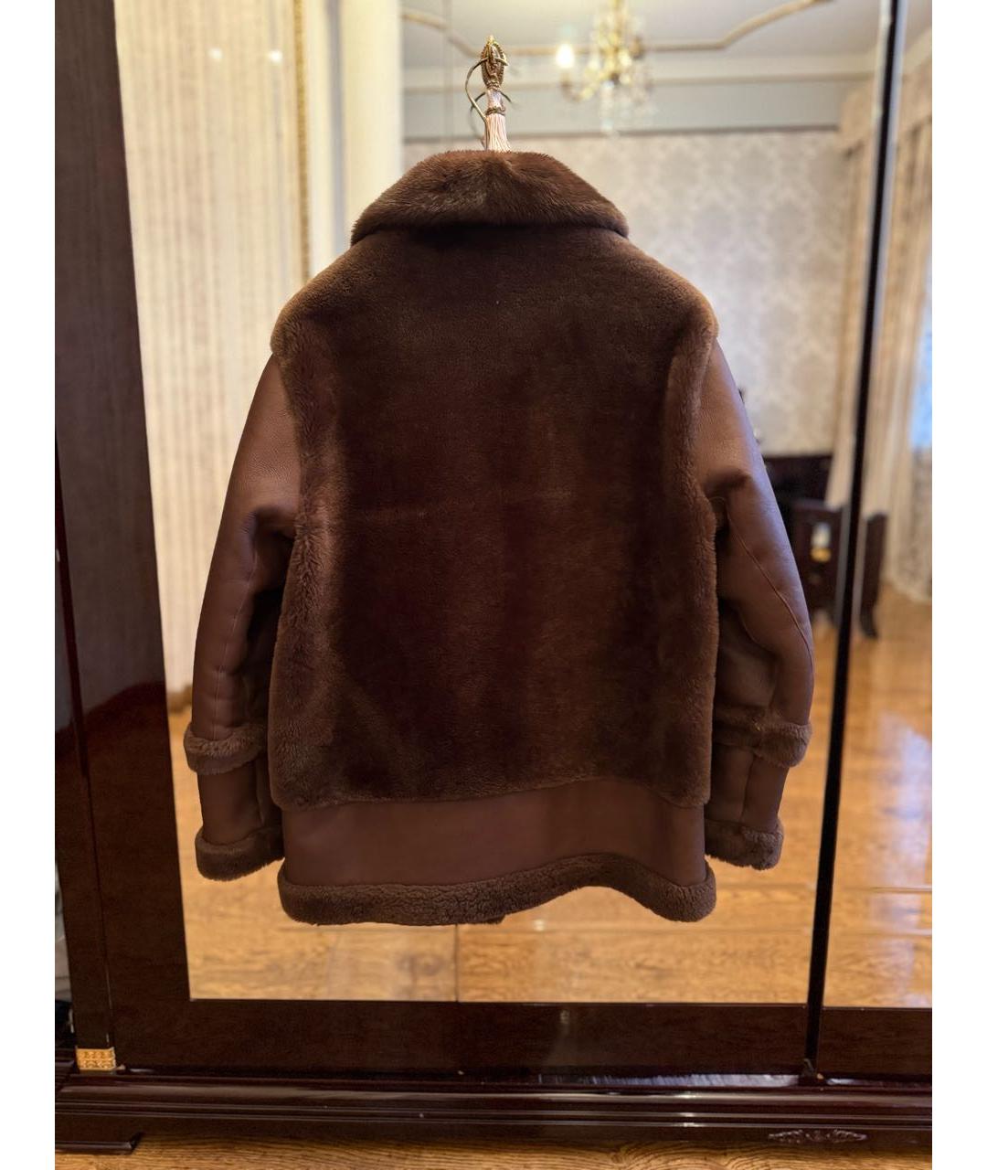 BLANCHA Коричневая кожаная дубленка, фото 2