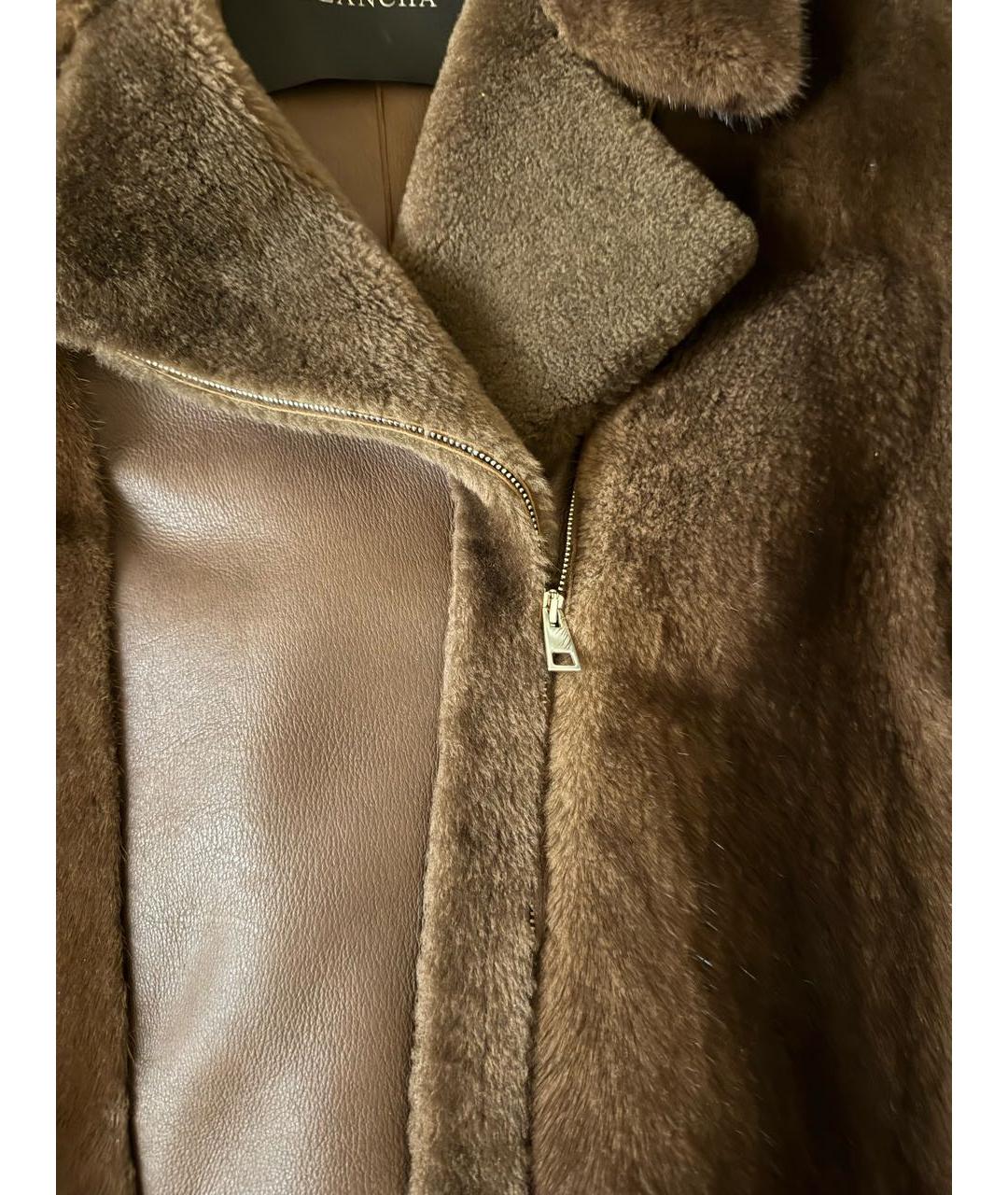 BLANCHA Коричневая кожаная дубленка, фото 4