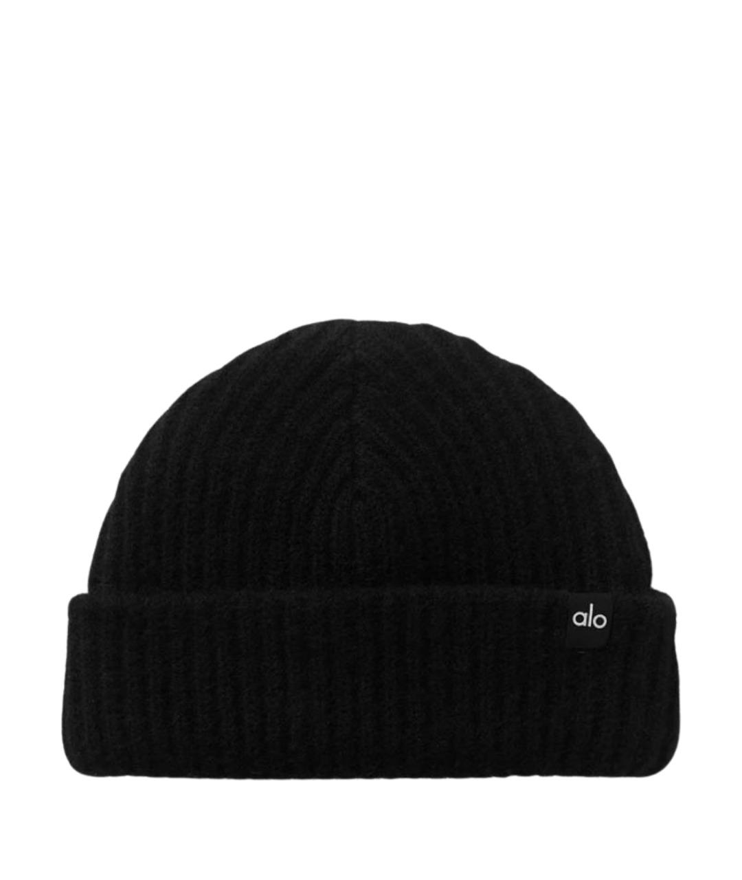 ALO YOGA Черная кашемировая шапка, фото 1
