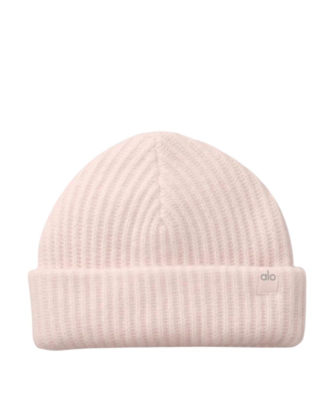 ALO YOGA Розовая кашемировая шапка, фото 1
