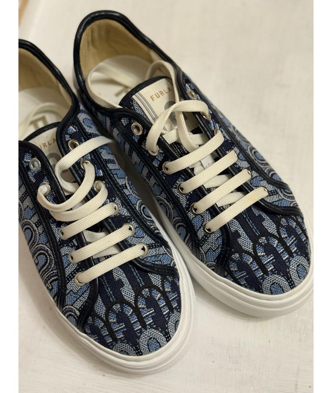 FURLA Синие текстильные кеды, фото 2