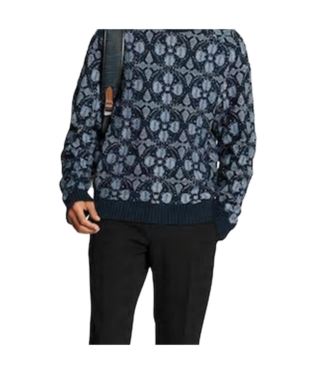 LOUIS VUITTON Синий шерстяной джемпер / свитер, фото 5