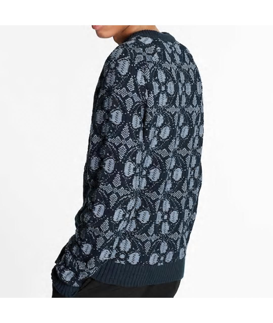 LOUIS VUITTON Синий шерстяной джемпер / свитер, фото 2