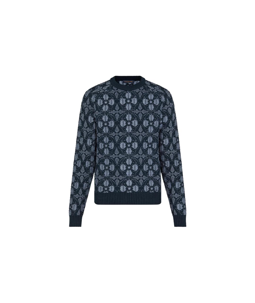 LOUIS VUITTON Синий шерстяной джемпер / свитер, фото 1