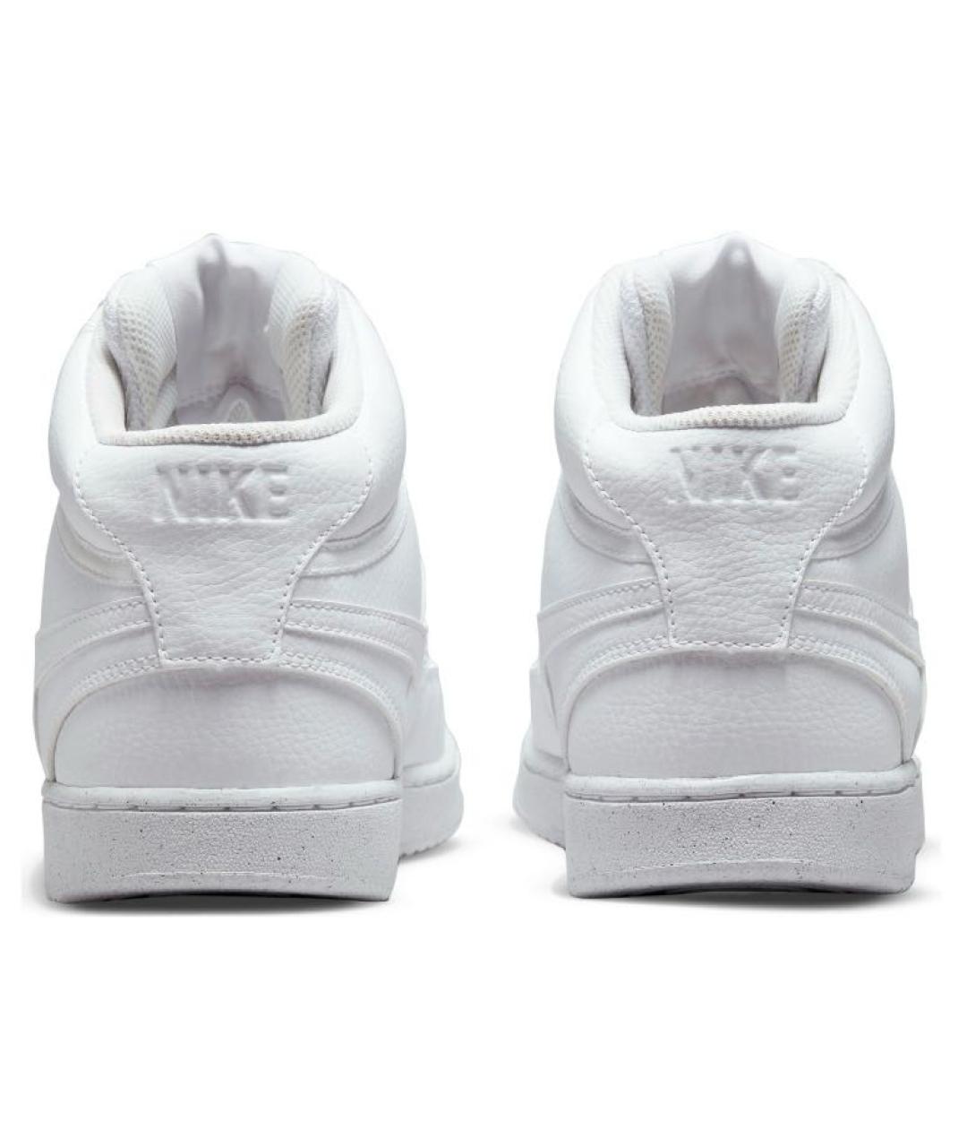 NIKE Белые кожаные высокие кроссовки / кеды, фото 3