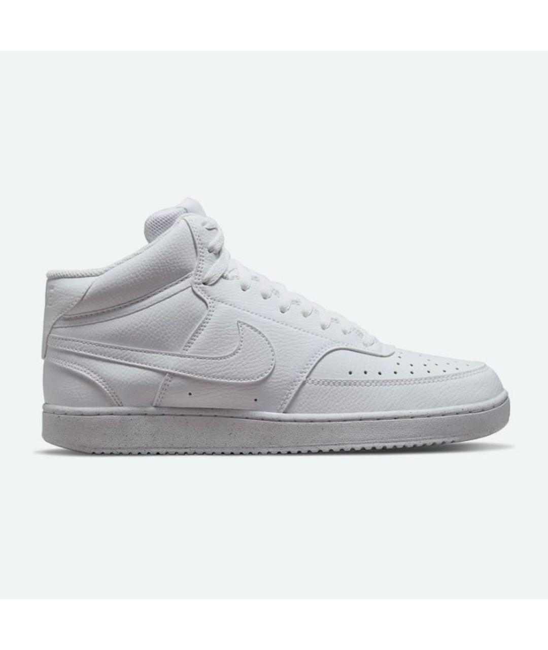 NIKE Белые кожаные высокие кроссовки / кеды, фото 6