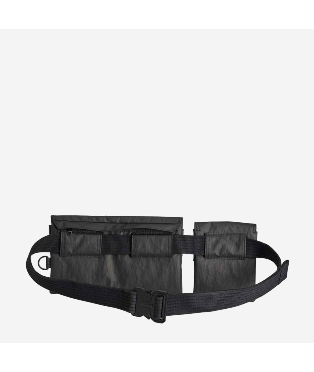 Y-3 Черная синтетическая поясная сумка, фото 3