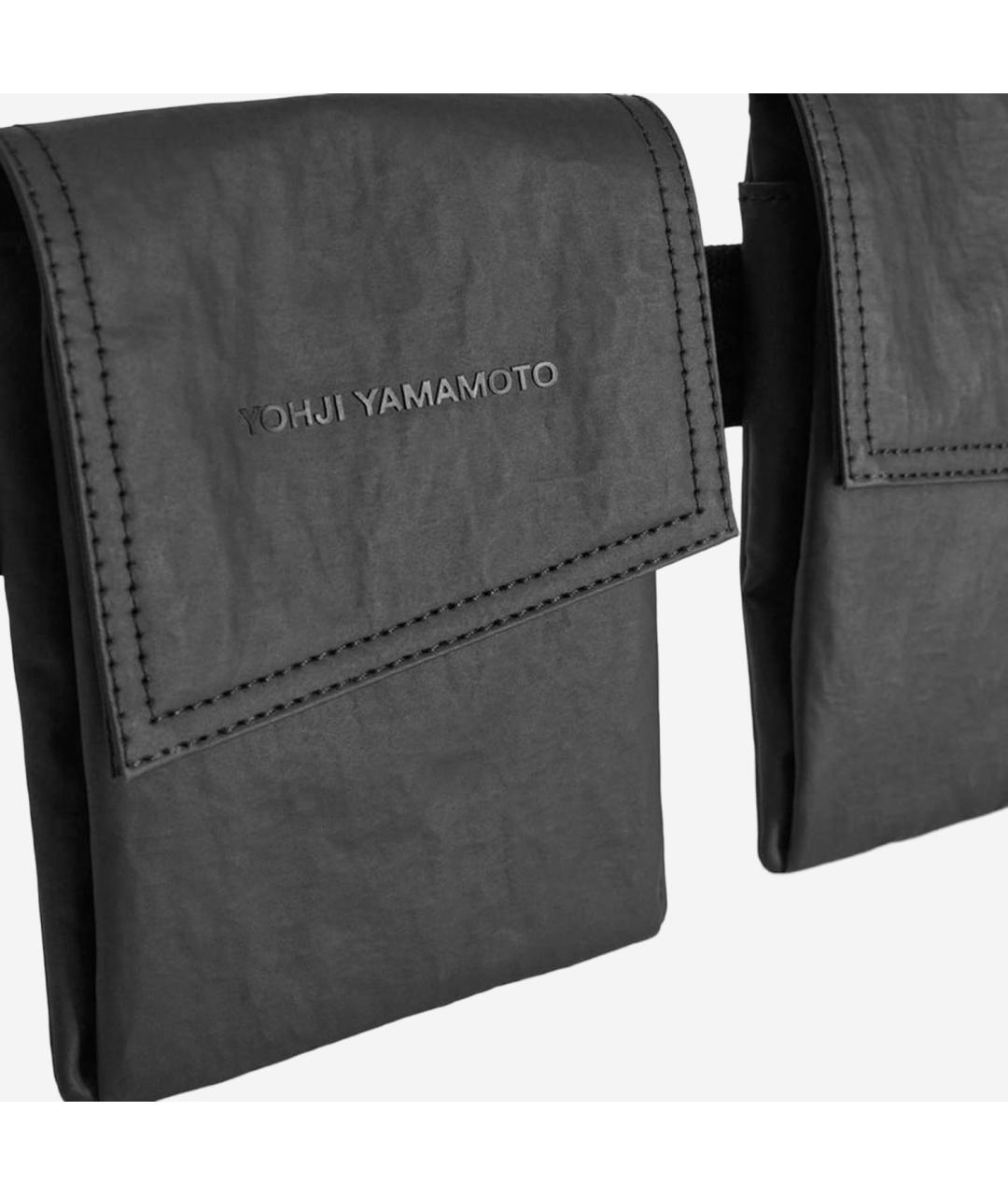 Y-3 Черная синтетическая поясная сумка, фото 4