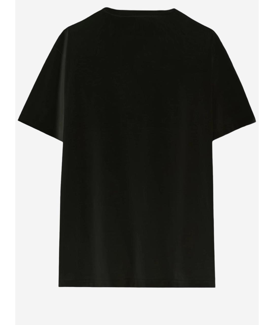 GUCCI Черная хлопковая футболка, фото 2