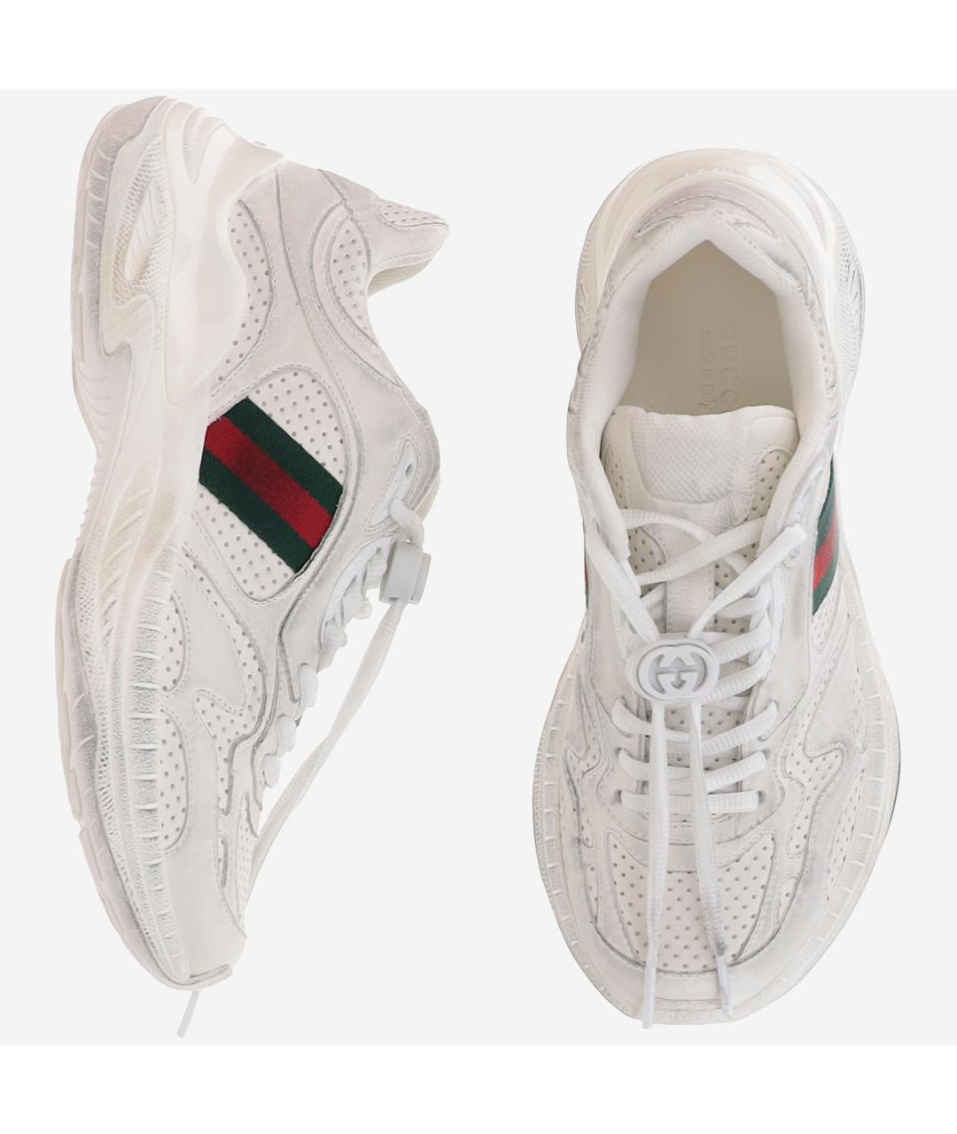 GUCCI Белые текстильные кроссовки, фото 2