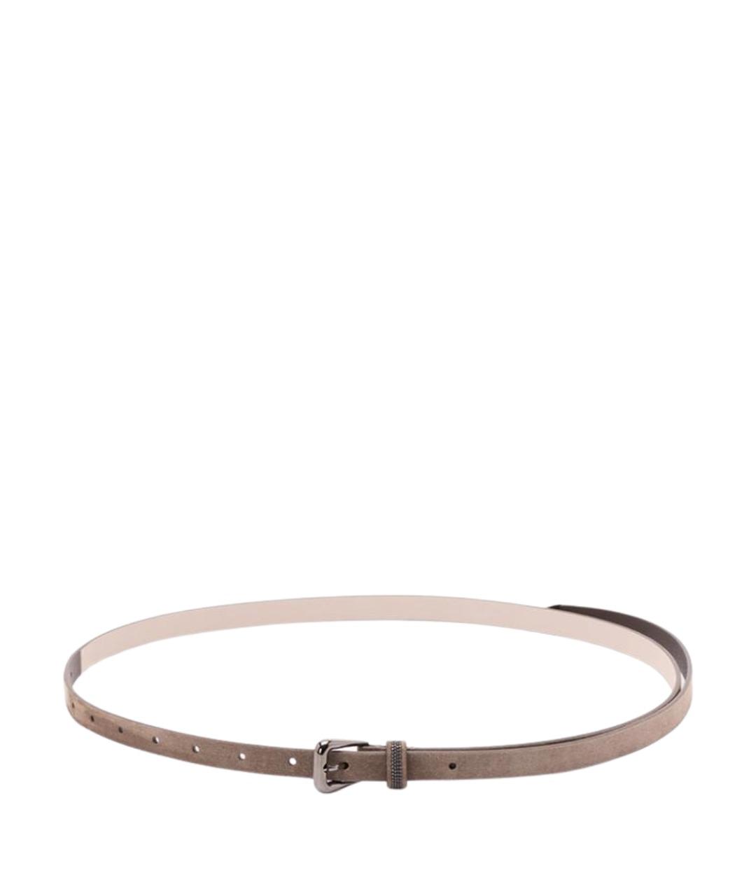 BRUNELLO CUCINELLI Бежевый кожаный ремень, фото 1