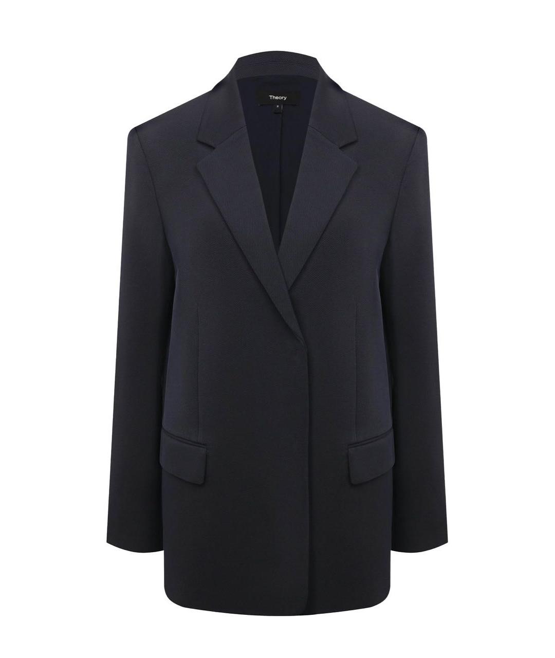 THEORY Темно-синий ацетатный жакет/пиджак, фото 6