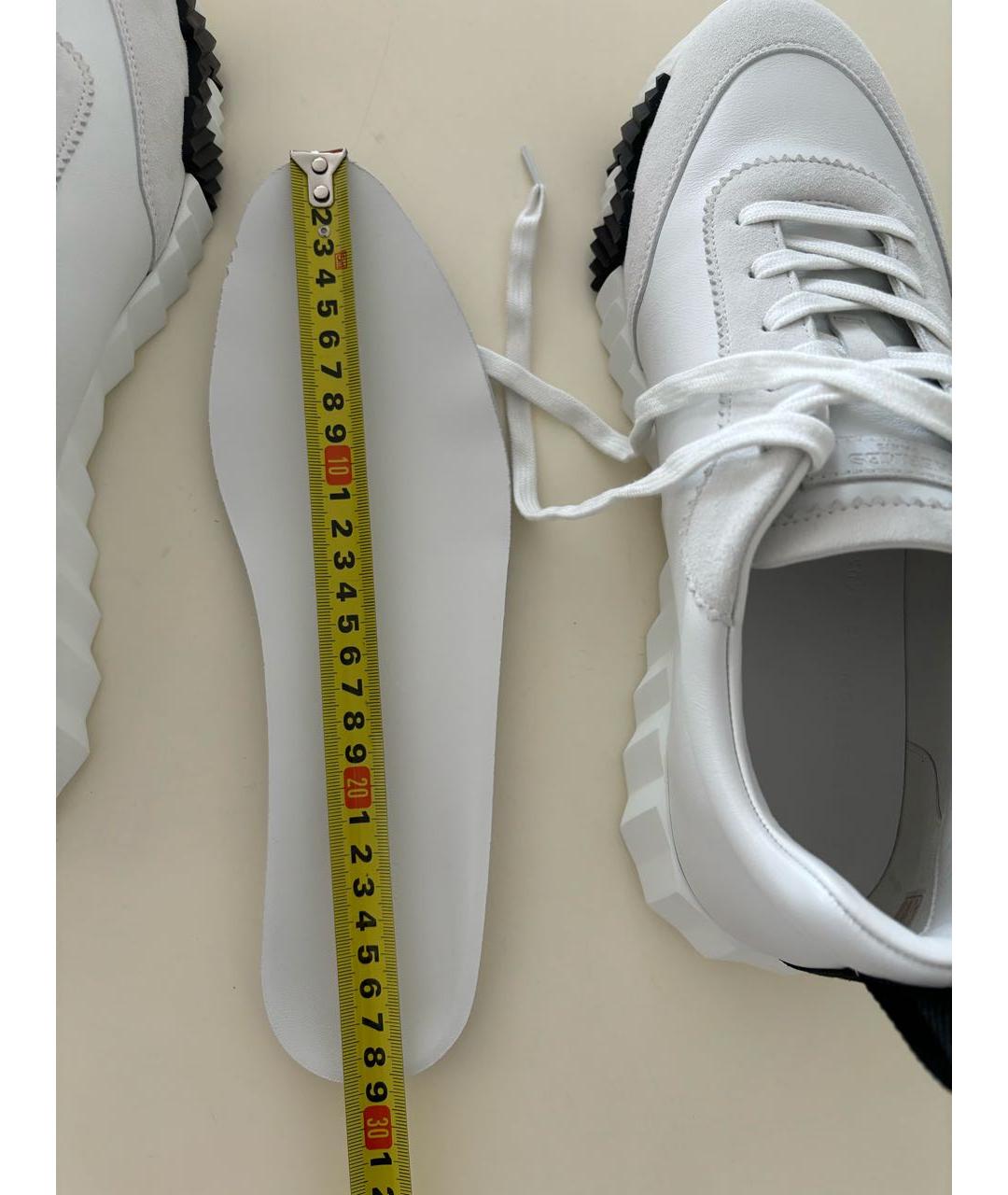 HERMES Белые кожаные низкие кроссовки / кеды, фото 7