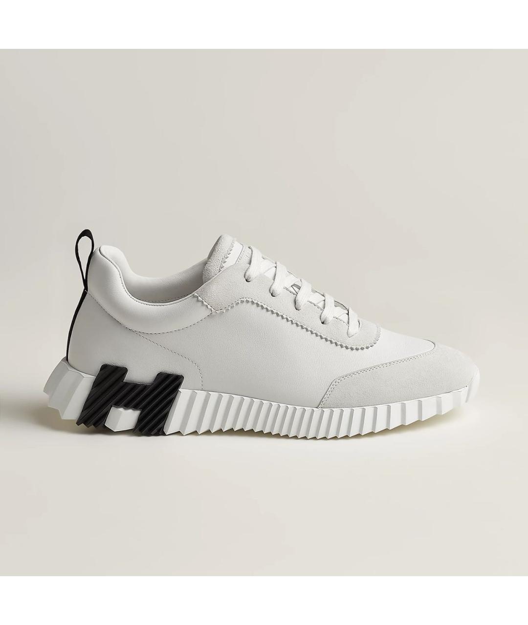 HERMES Белые кожаные низкие кроссовки / кеды, фото 9