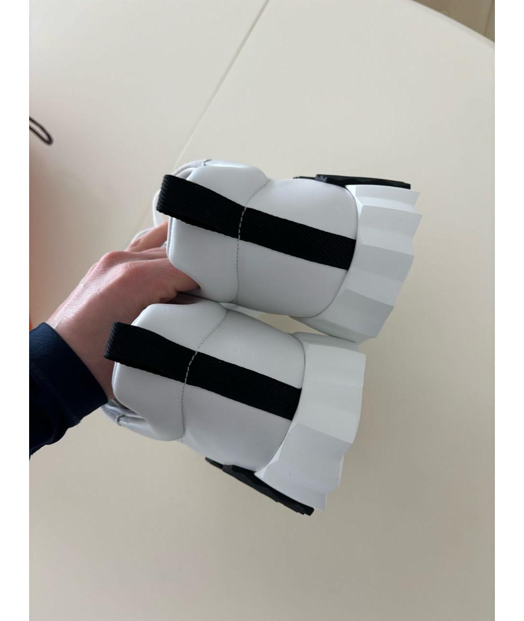 HERMES Белые кожаные низкие кроссовки / кеды, фото 4