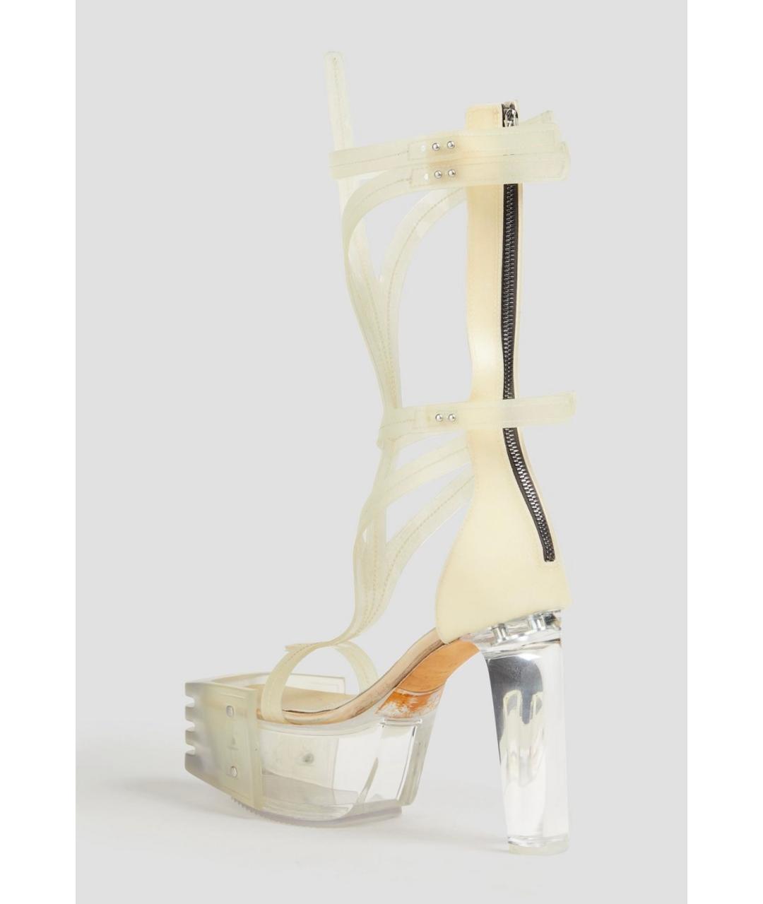 RICK OWENS Бежевые босоножки, фото 3