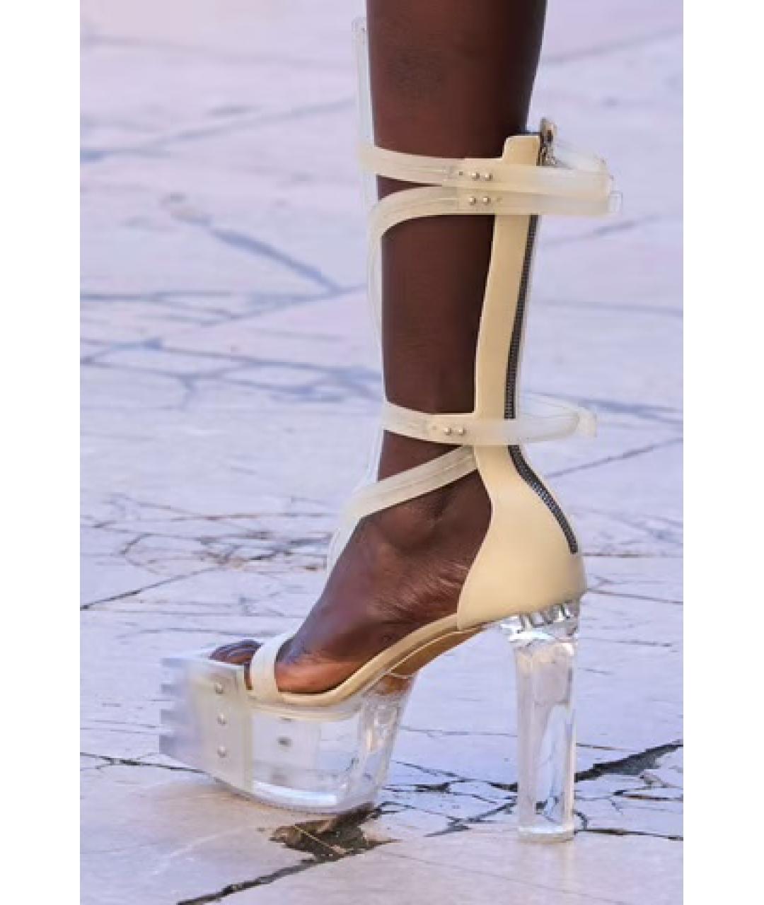 RICK OWENS Бежевые босоножки, фото 4