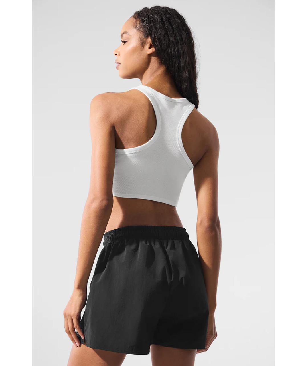 ALO YOGA Белая хлопковая майка, фото 3