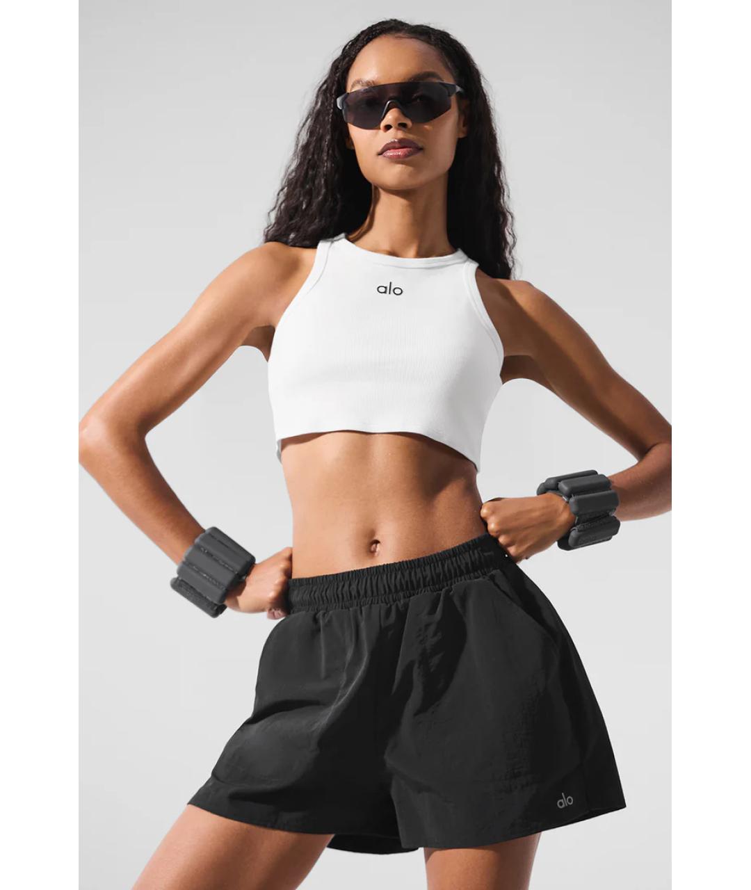 ALO YOGA Белая хлопковая майка, фото 2