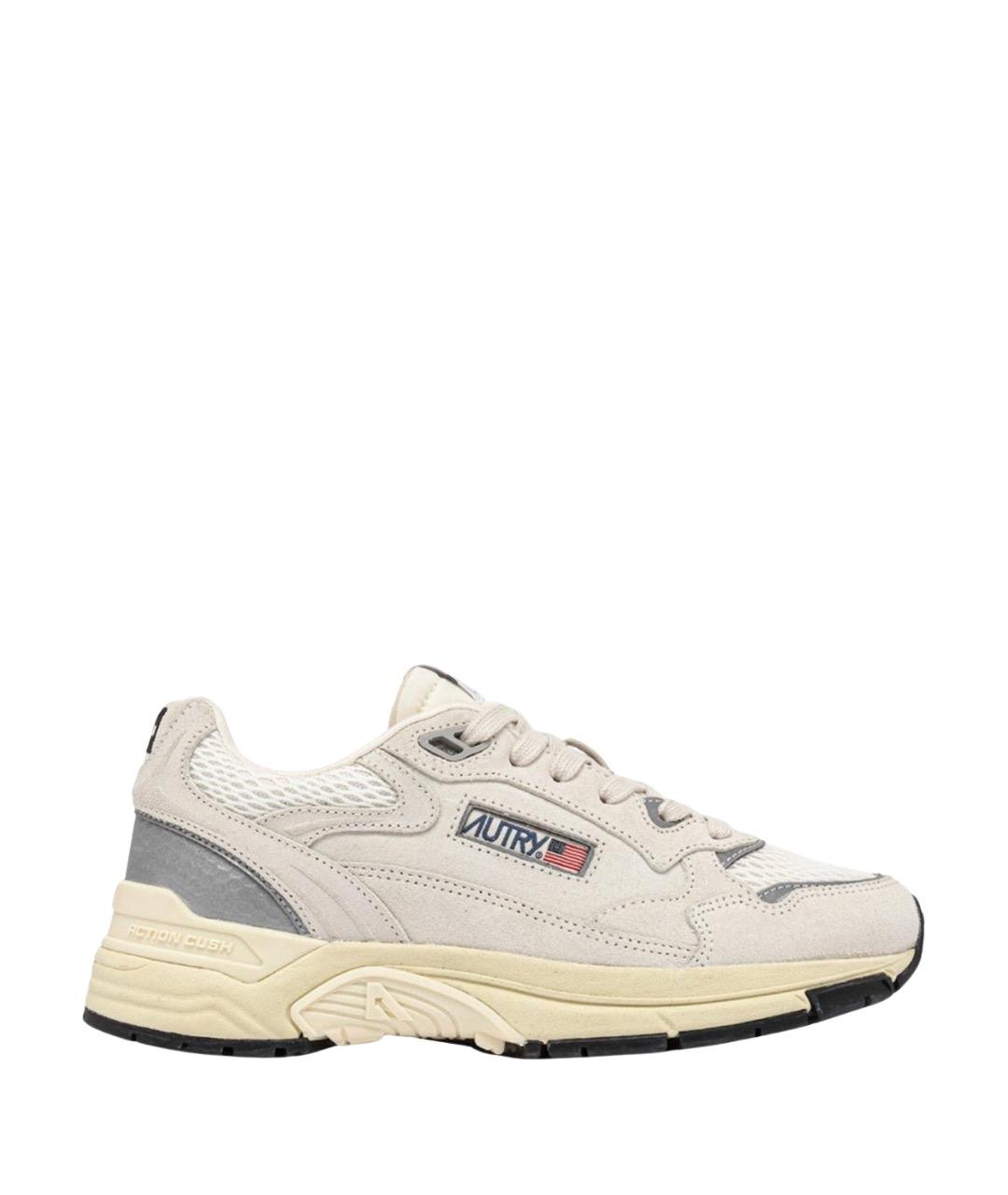 AUTRY Бежевые замшевые низкие кроссовки / кеды, фото 1