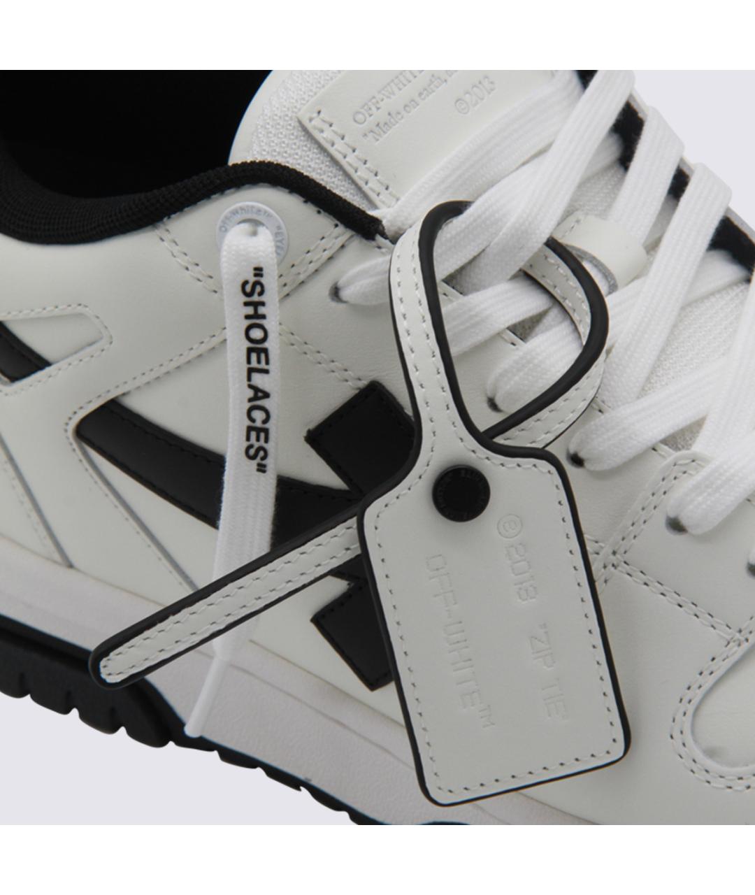 OFF-WHITE Белые кожаные низкие кроссовки / кеды, фото 4