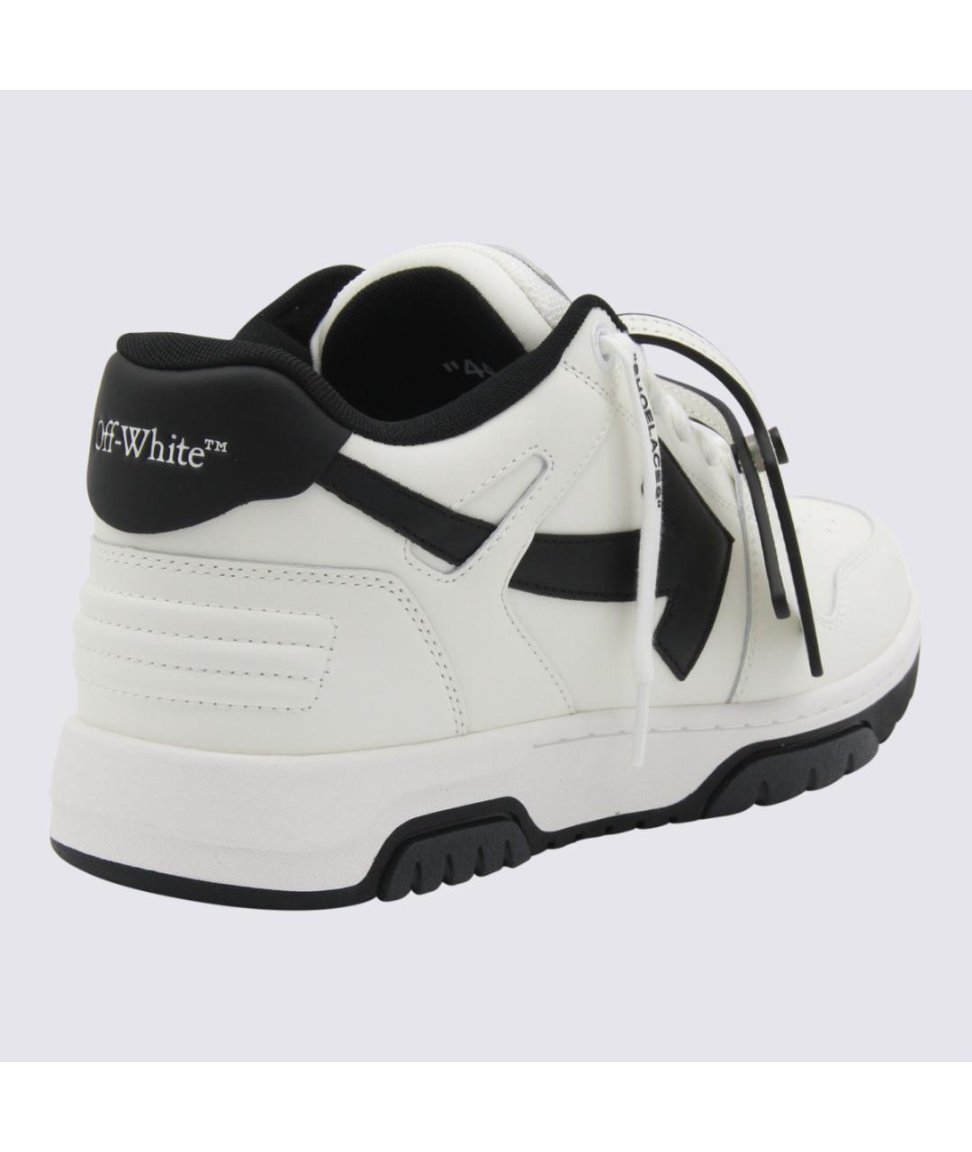 OFF-WHITE Белые кожаные низкие кроссовки / кеды, фото 3