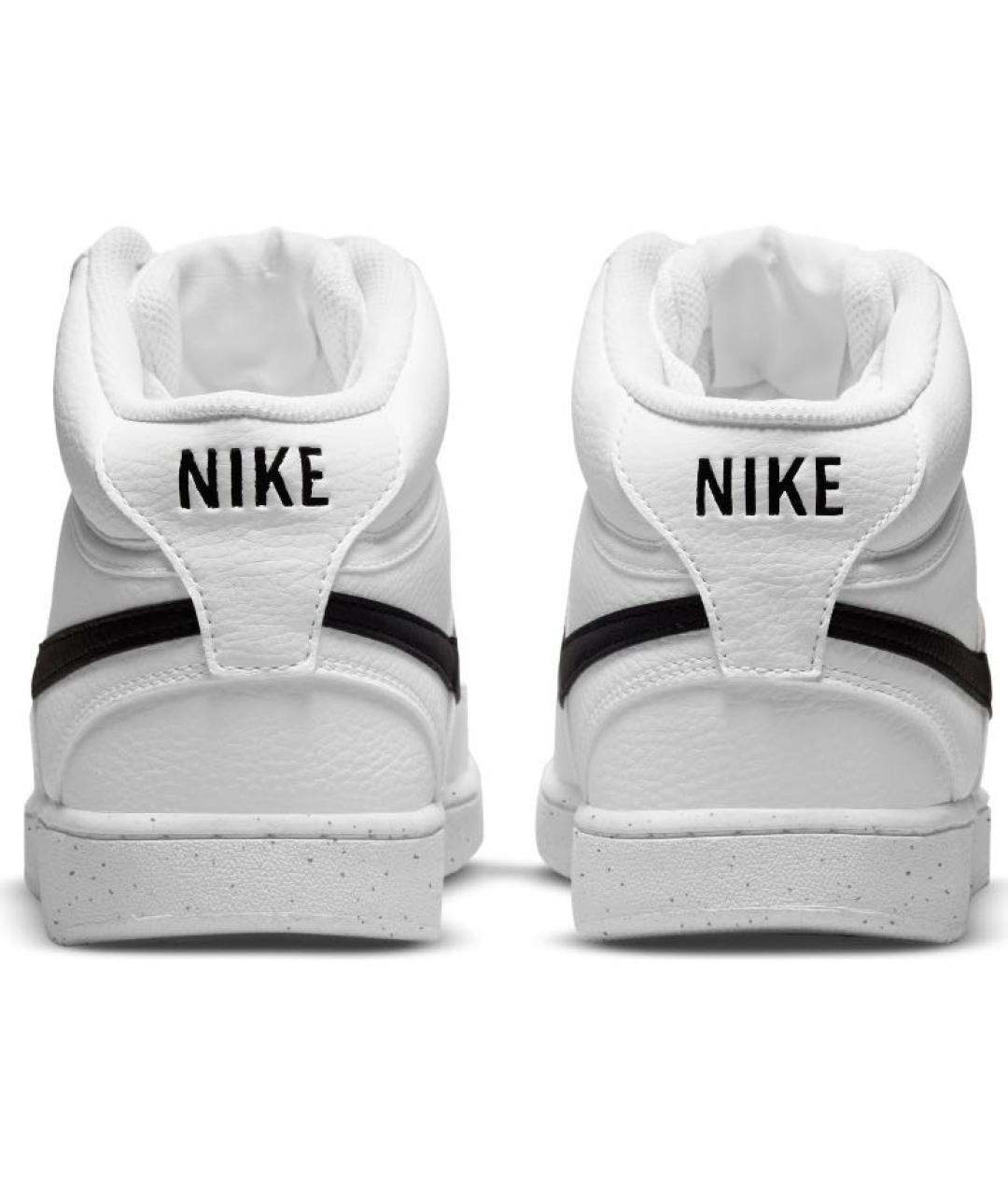 NIKE Белые кожаные высокие кроссовки / кеды, фото 4