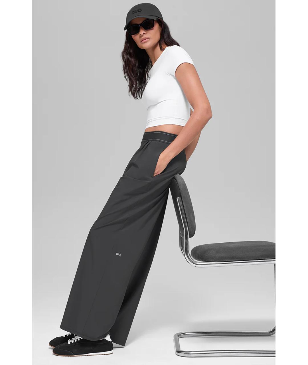 ALO YOGA Антрацитовые прямые брюки, фото 7