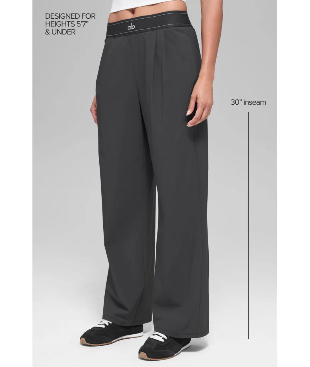 ALO YOGA Антрацитовые прямые брюки, фото 3