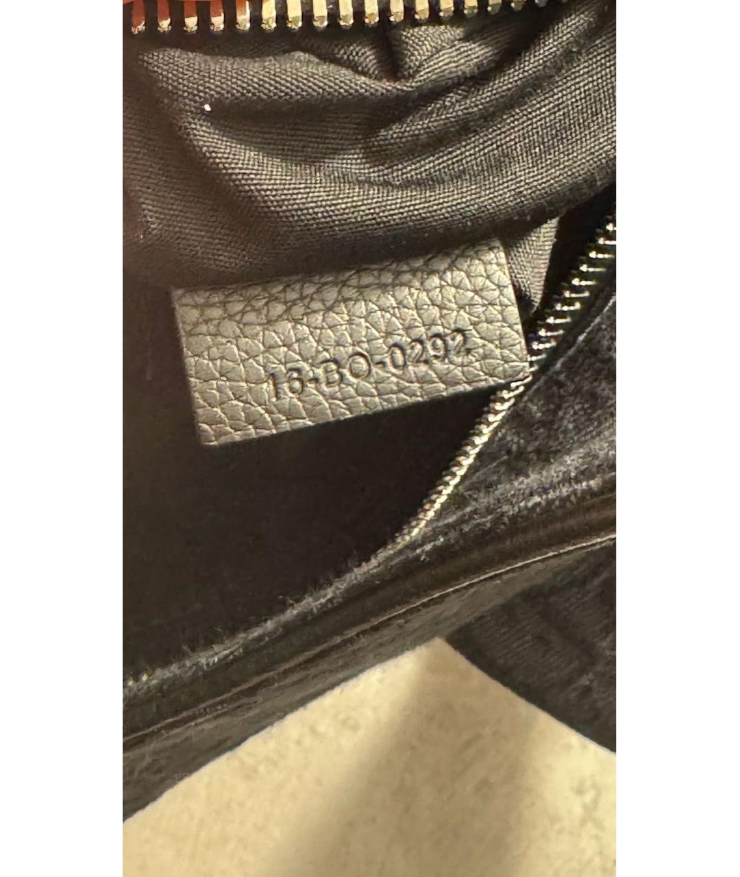 CHRISTIAN DIOR Черная жаккардовая сумка на плечо, фото 5