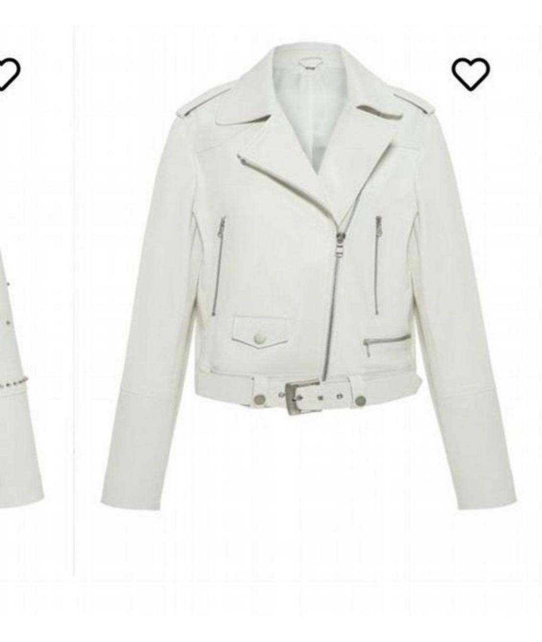 YANA RASKOVALOVA Белая кожаная куртка, фото 3