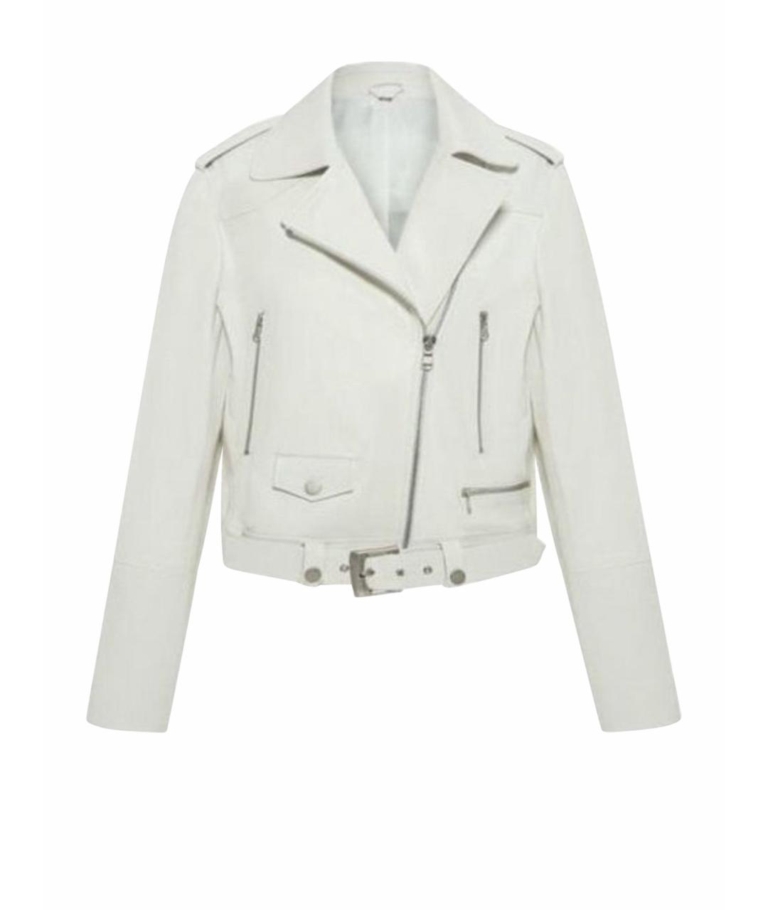 YANA RASKOVALOVA Белая кожаная куртка, фото 1