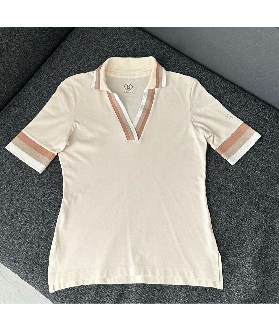 BOGNER Бежевая футболка, фото 5