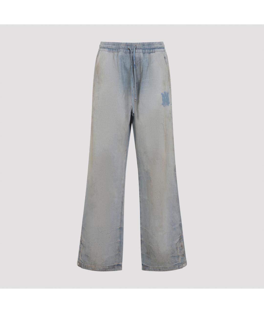 AMIRI Синие хлопковые повседневные брюки, фото 2