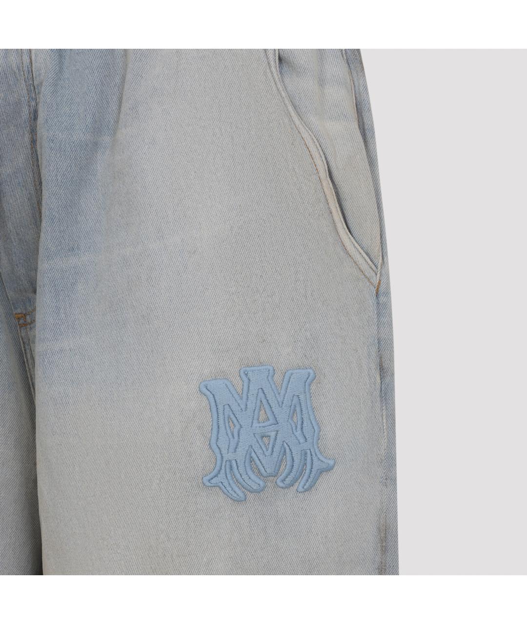 AMIRI Синие хлопковые повседневные брюки, фото 4