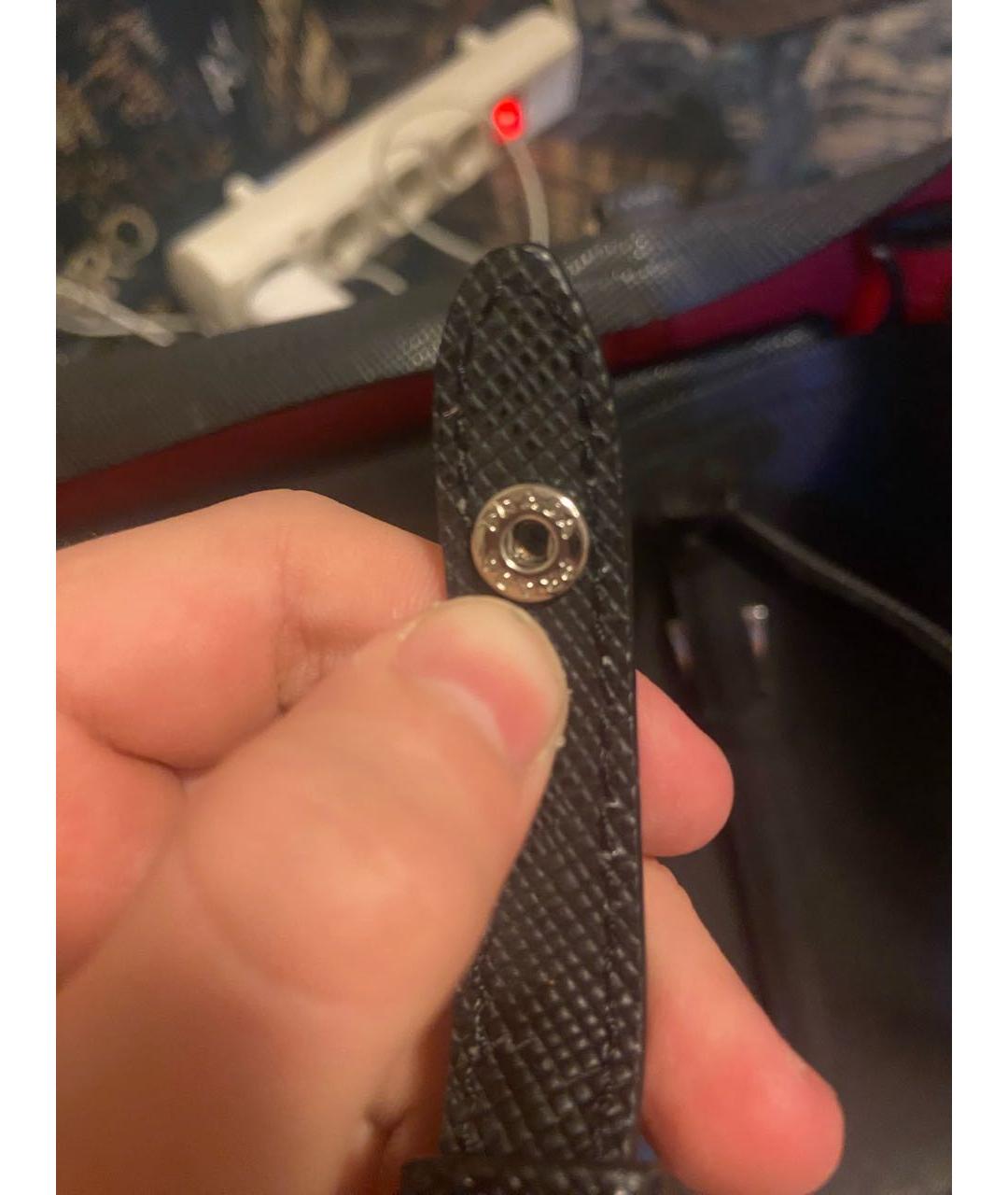 PRADA Черная кожаная сумка тоут, фото 8