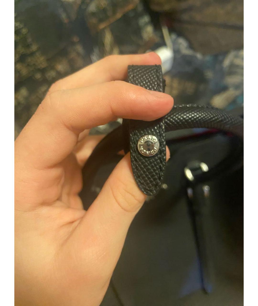 PRADA Черная кожаная сумка тоут, фото 6