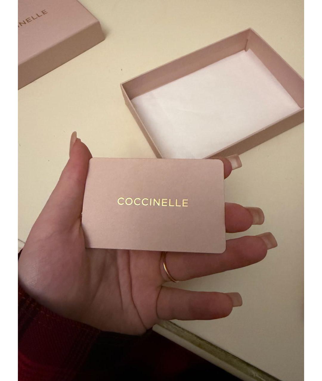 COCCINELLE Коралловый кожаный кошелек, фото 4