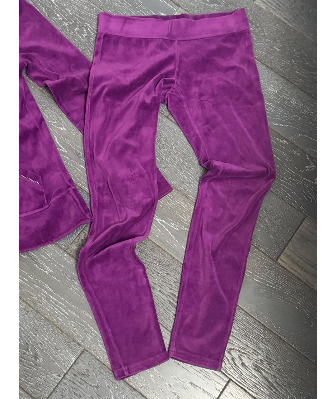 JUICY COUTURE Фиолетовый велюровый спортивные костюмы, фото 3