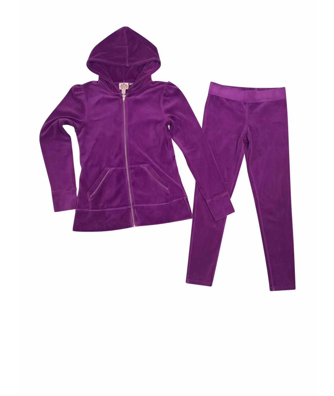 JUICY COUTURE Фиолетовый велюровый спортивные костюмы, фото 1