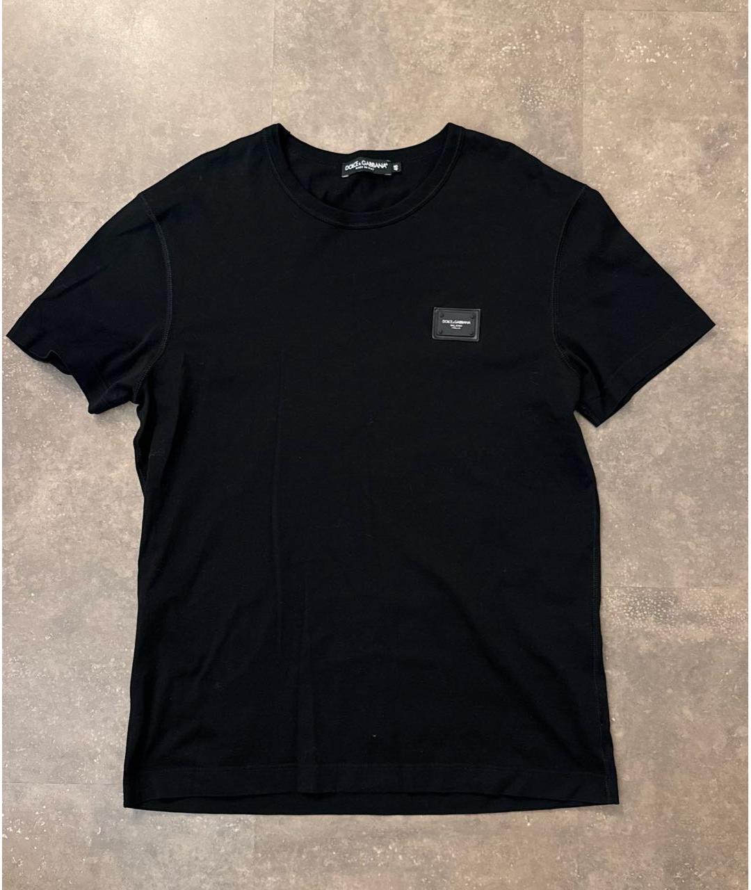 DOLCE&GABBANA Черная хлопковая футболка, фото 8
