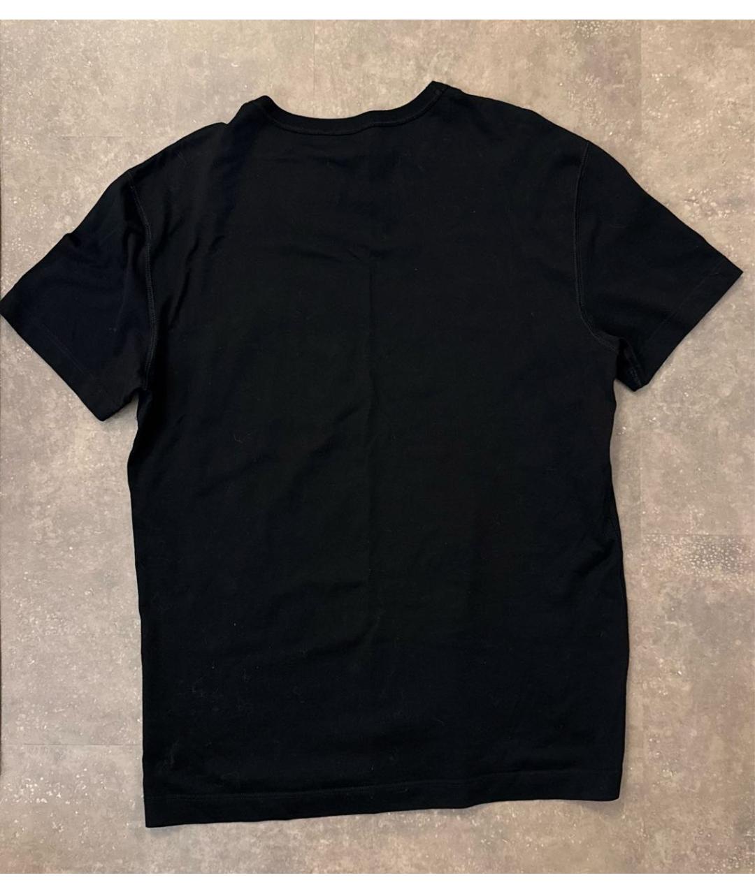 DOLCE&GABBANA Черная хлопковая футболка, фото 2