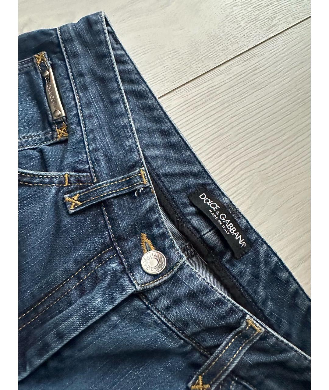 DOLCE&GABBANA Синие джинсы слим, фото 3