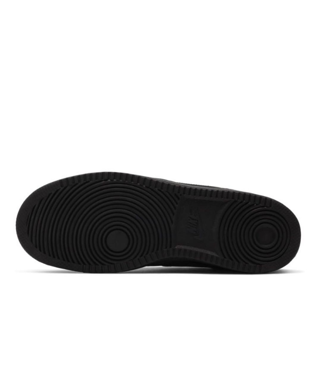 NIKE Черные кожаные высокие кроссовки / кеды, фото 2